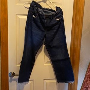Old navy raw hem cropped flare.